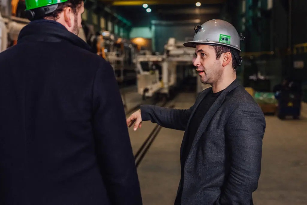 Martin-Devid Herrenknecht bei der Werksführungs