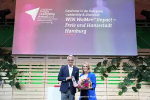 Public Leadership Award 2024 - Gewinner in der Kategorie "Leadership & Diversität": WIN WoMen* Impact von der Freien und Hansestadt Hamburg